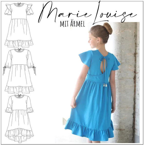 Moeve Design Marie-Louise mit Ärmel Kleid Gr. 86-158 Jersey