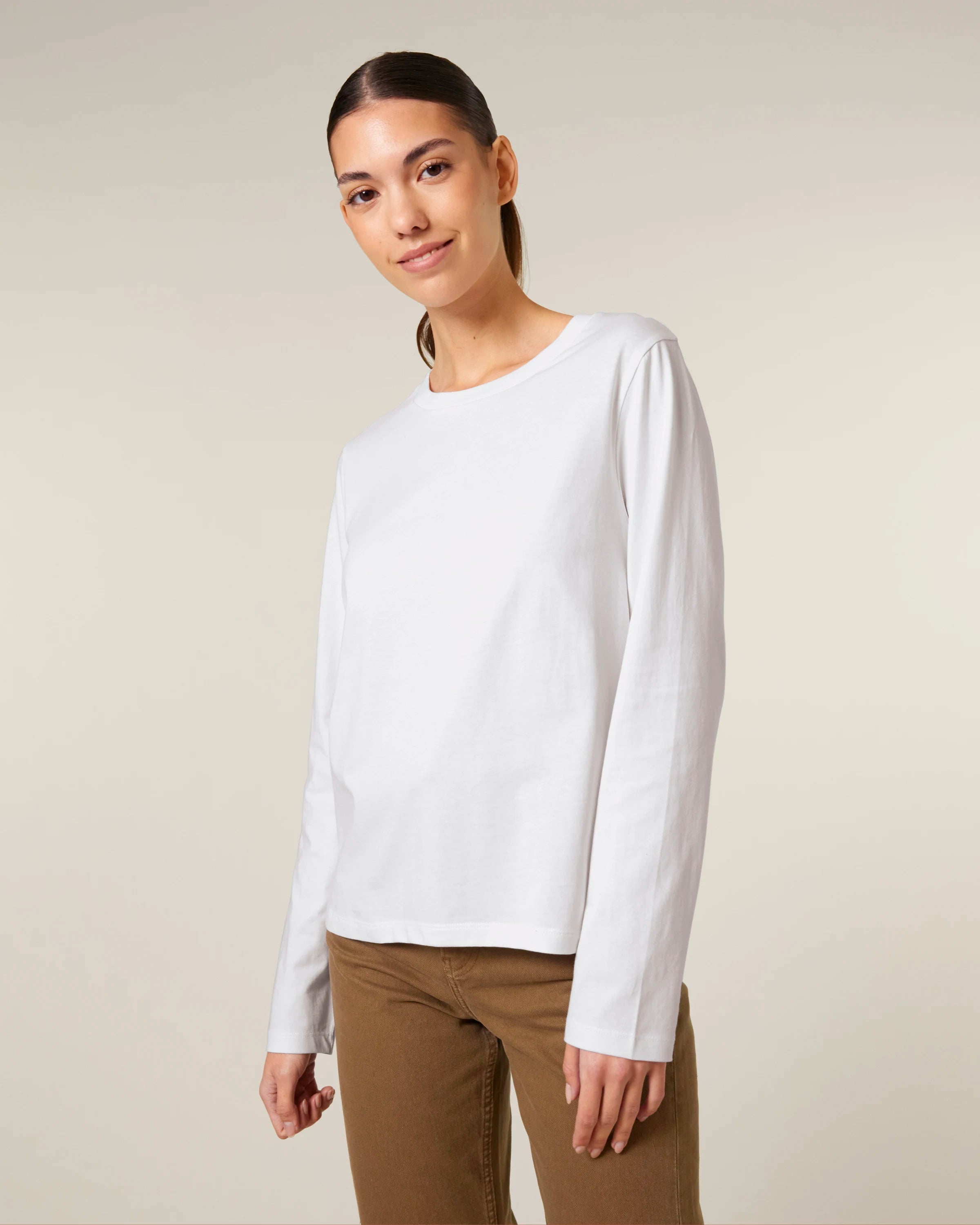 Stanley Stella Muser Langarmshirt White Bio-Baumwolle