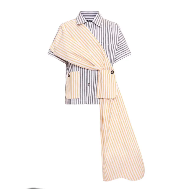 Infantium Victoria Hemd Kinder Streifen Bio-Poplin Zero-Waste