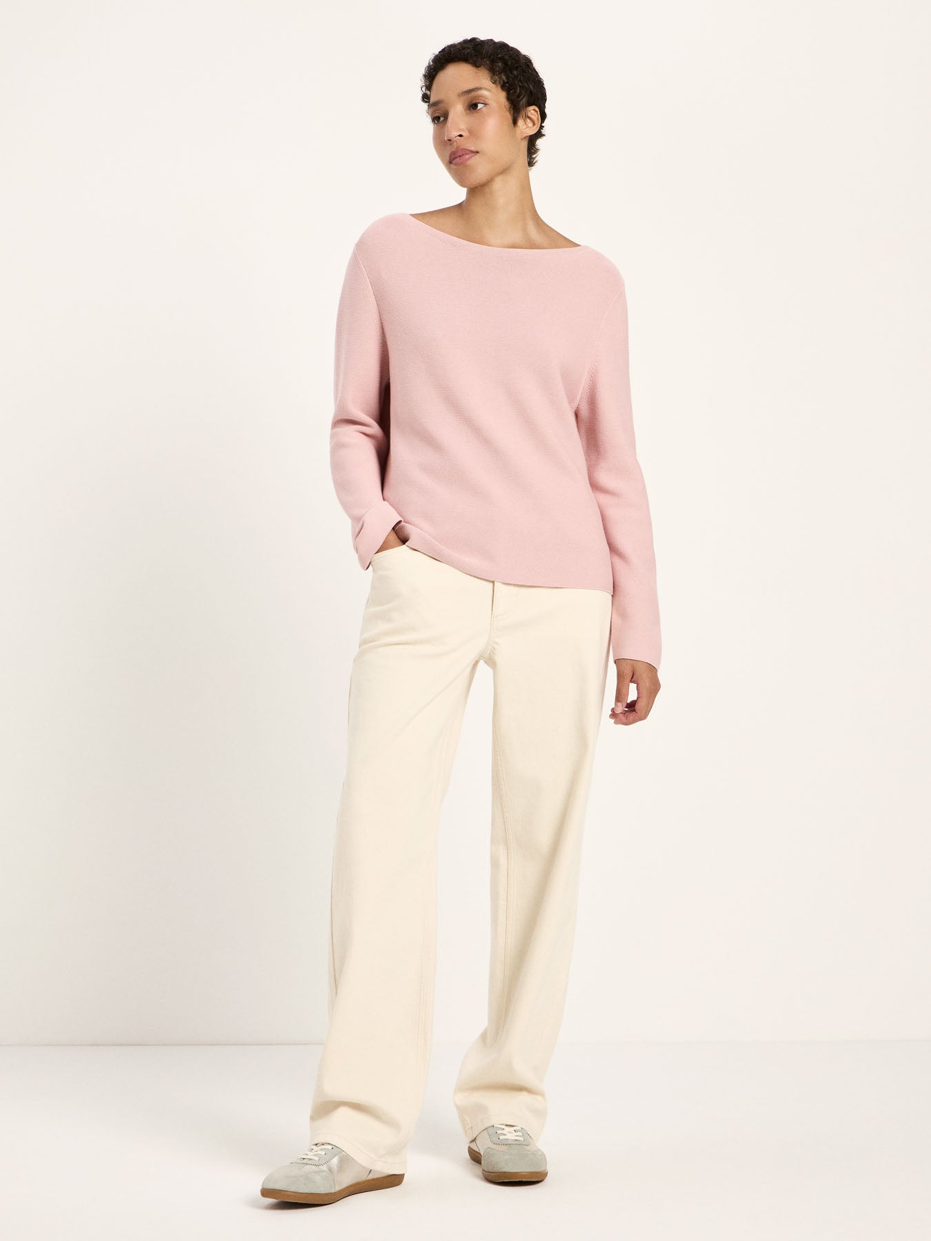 Marlowe Nature U-Boot Pullover Bio-Baumwolle rose