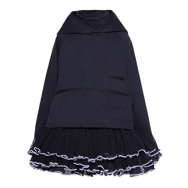 Infantium Victoria Drama Hoodie Mädchen schwarz Tüll Rüschen