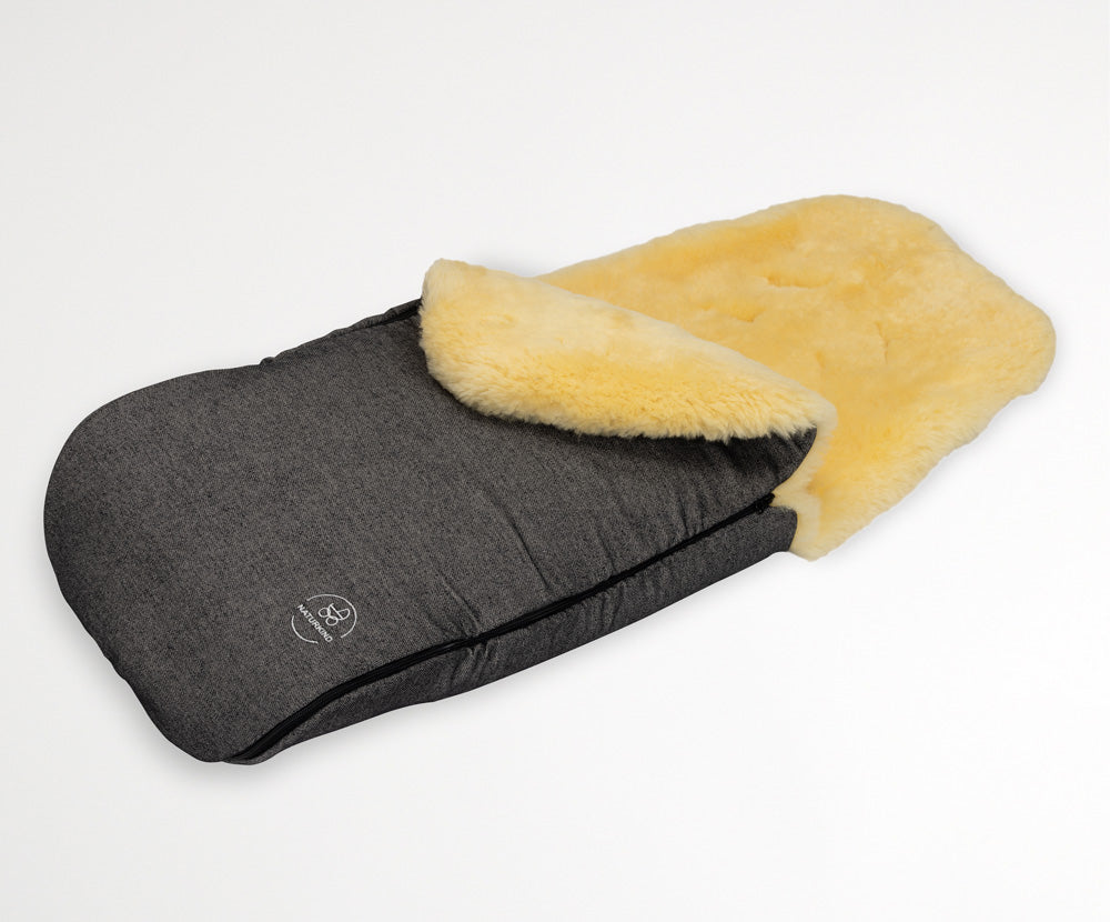 Naturkind Zubehör Lammfell Fußsack Graphit Winter