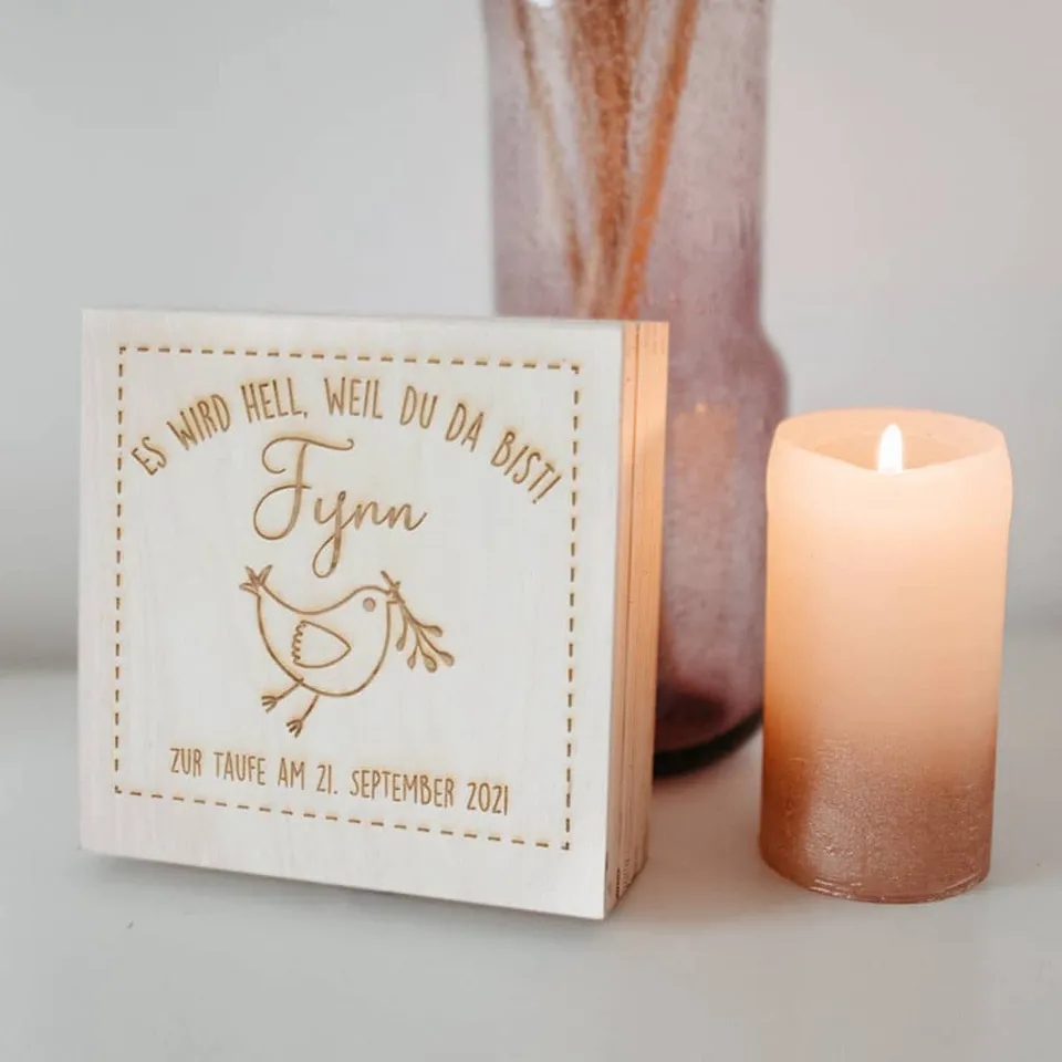 Pantolinos Geschenkboxen Taufe Geschenkbox Holz