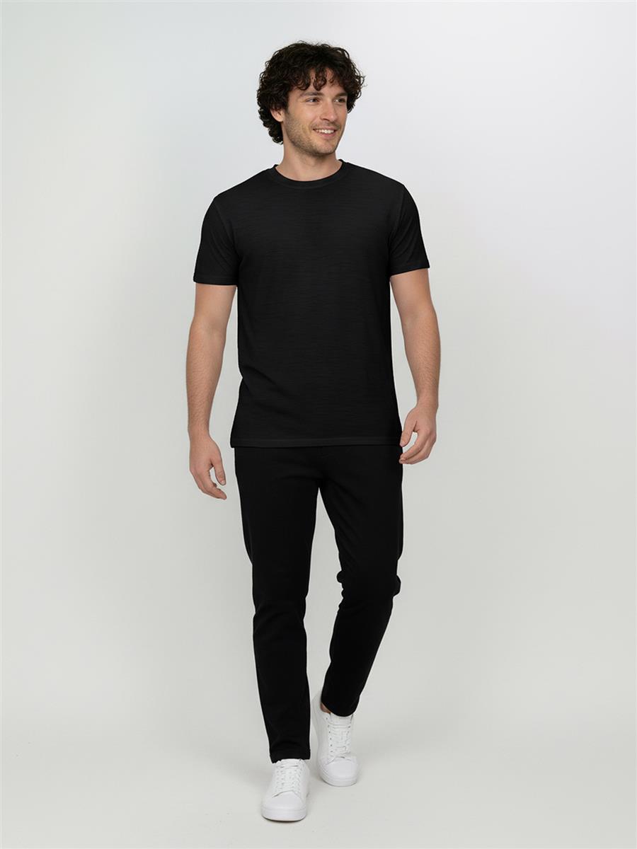 Marlowe Nature Basic Loom Shirt black Merinowolle