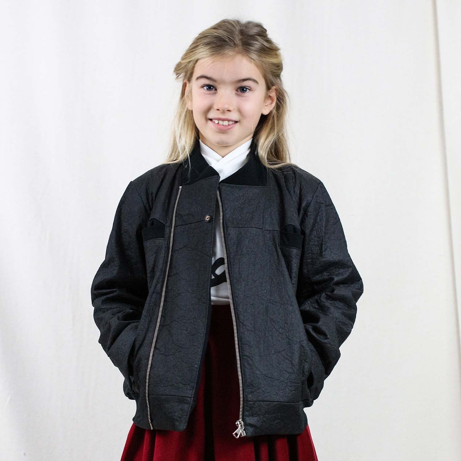 Infantium Victoria Pinatex Bomber Jacke 128 Vegan Ananas