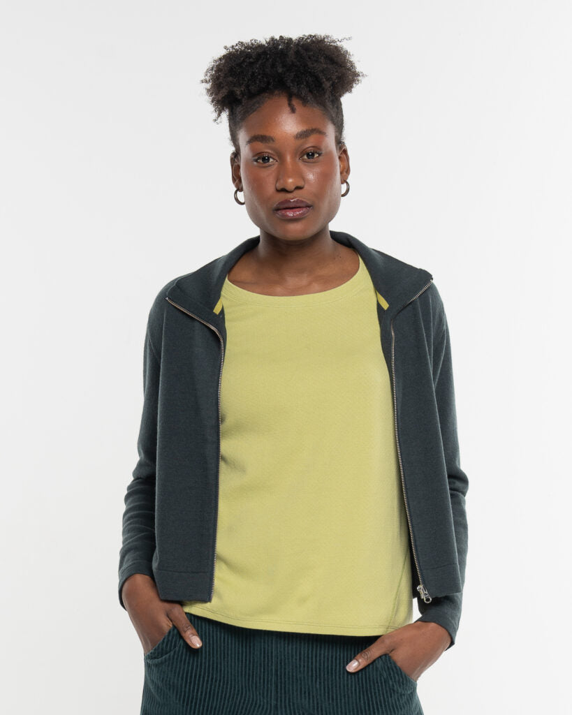 marlowe nature Cot-Wool Kurzjacke Jacke blackgreen Bio-Wolle XS-XL