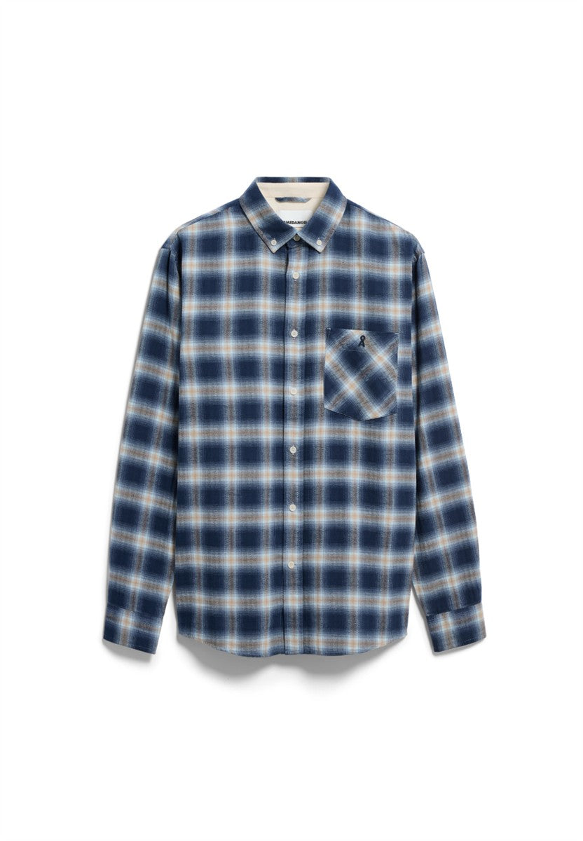 marlowe nature Cotton Check Longsleeve Hemd tinted navy Karo