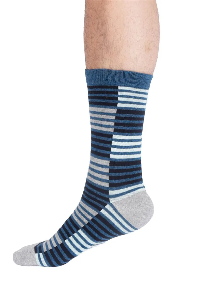 marlowe nature Stripe Colour Block Socken lake blue marl