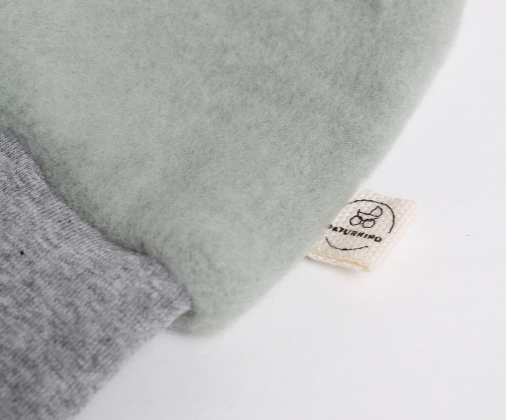Naturkind Wollfleece Fäustlinge Grau 3/6 Monate GOTS