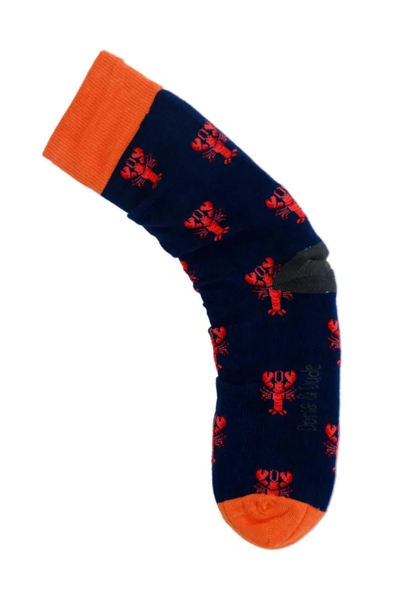 Marlowe Nature Lobster Groß Socken navy 41-45 Bambus