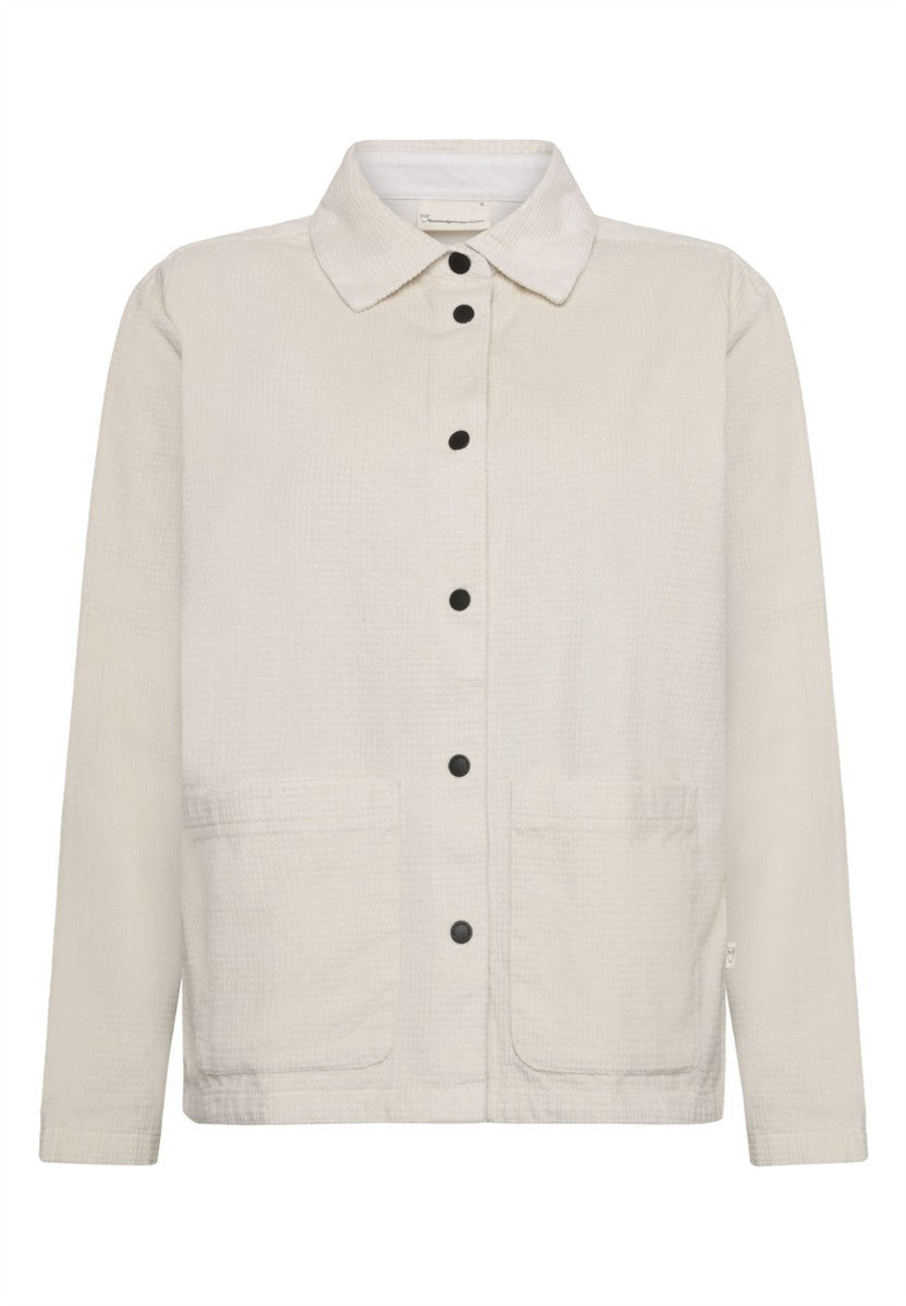 marlowe nature Corduroy Overshirt egret Bio-Cord Hemdjacke
