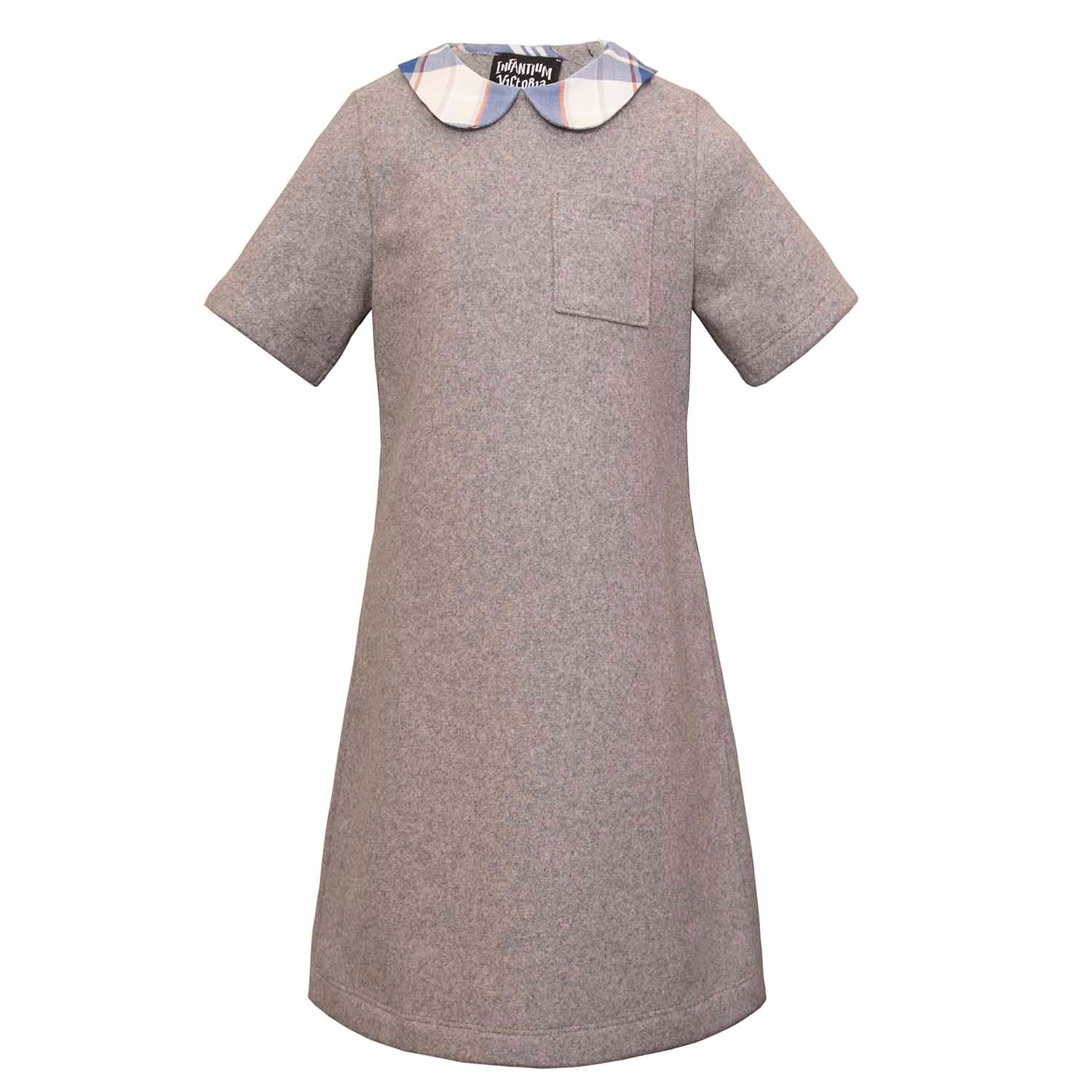 Infantium Victoria A-Line Kleid grau Baumwolle 128