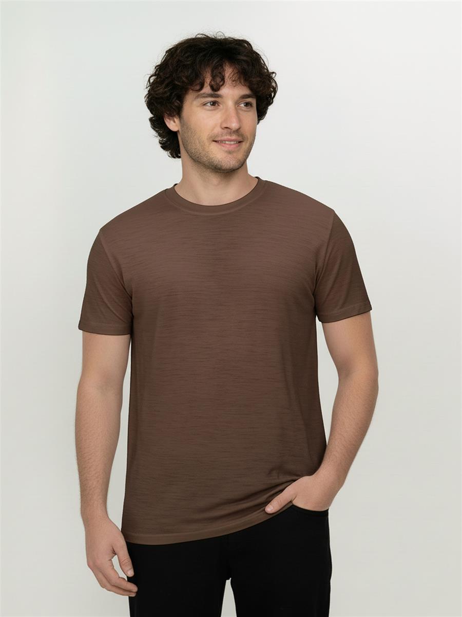 marlowe nature Basic Loom Shirt earth wood Merinowolle