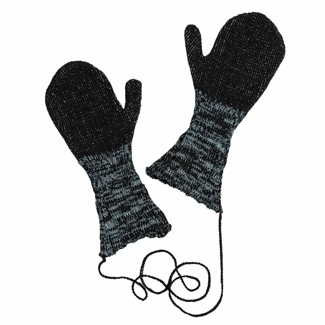 Infantium Victoria Handschuhe Fäustlinge Blau Schwarz Baumwolle