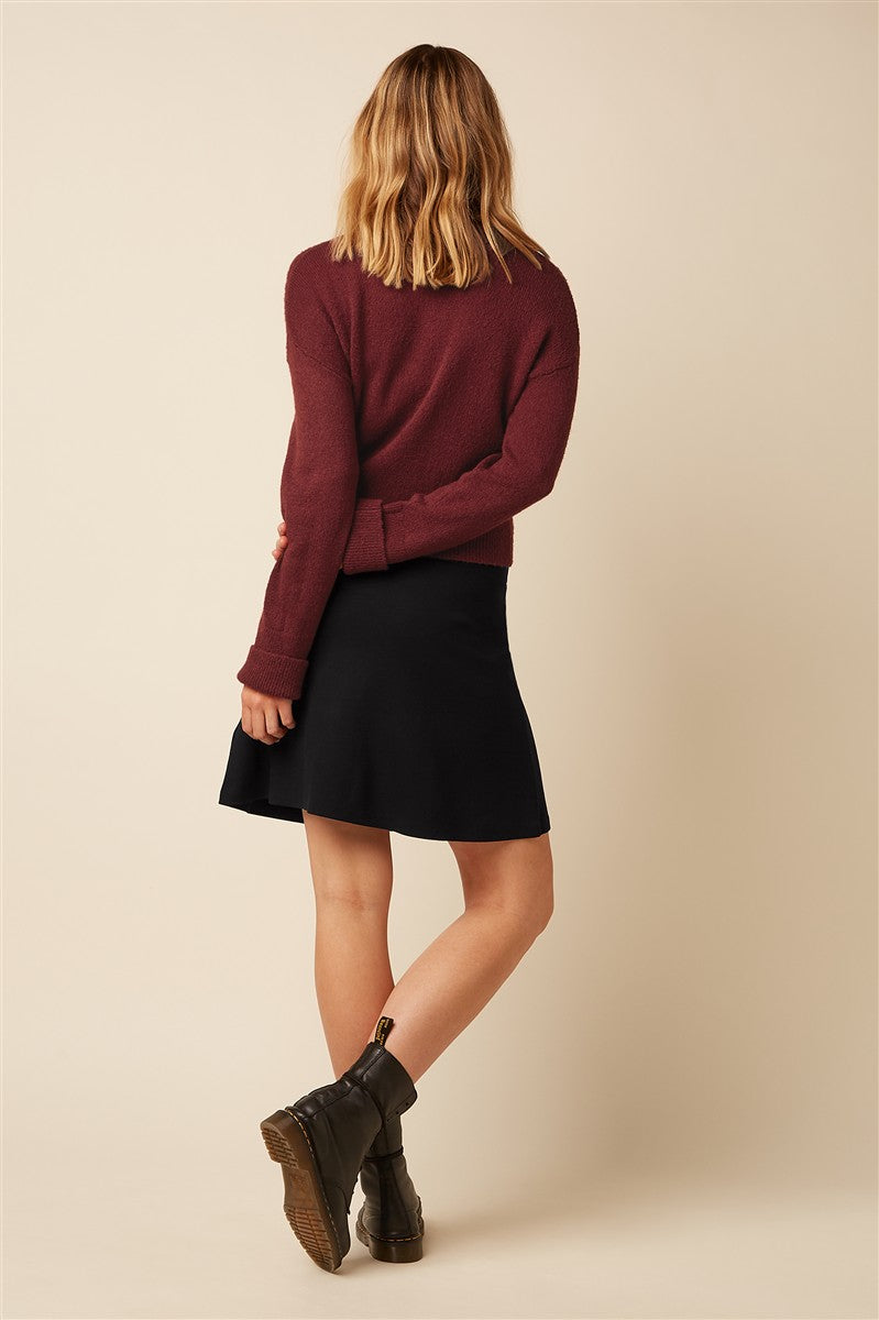 Marlowe Nature Border Skirt Milano Uni Rock schwarz
