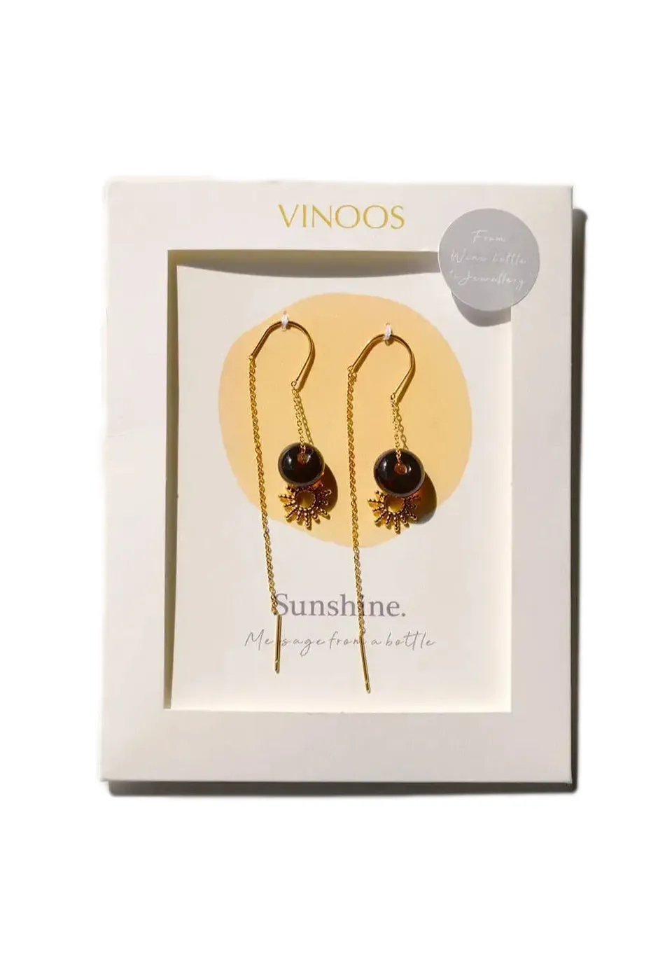 Marlowe Nature Earring Gold Sun Ohrringe brown-sunshine