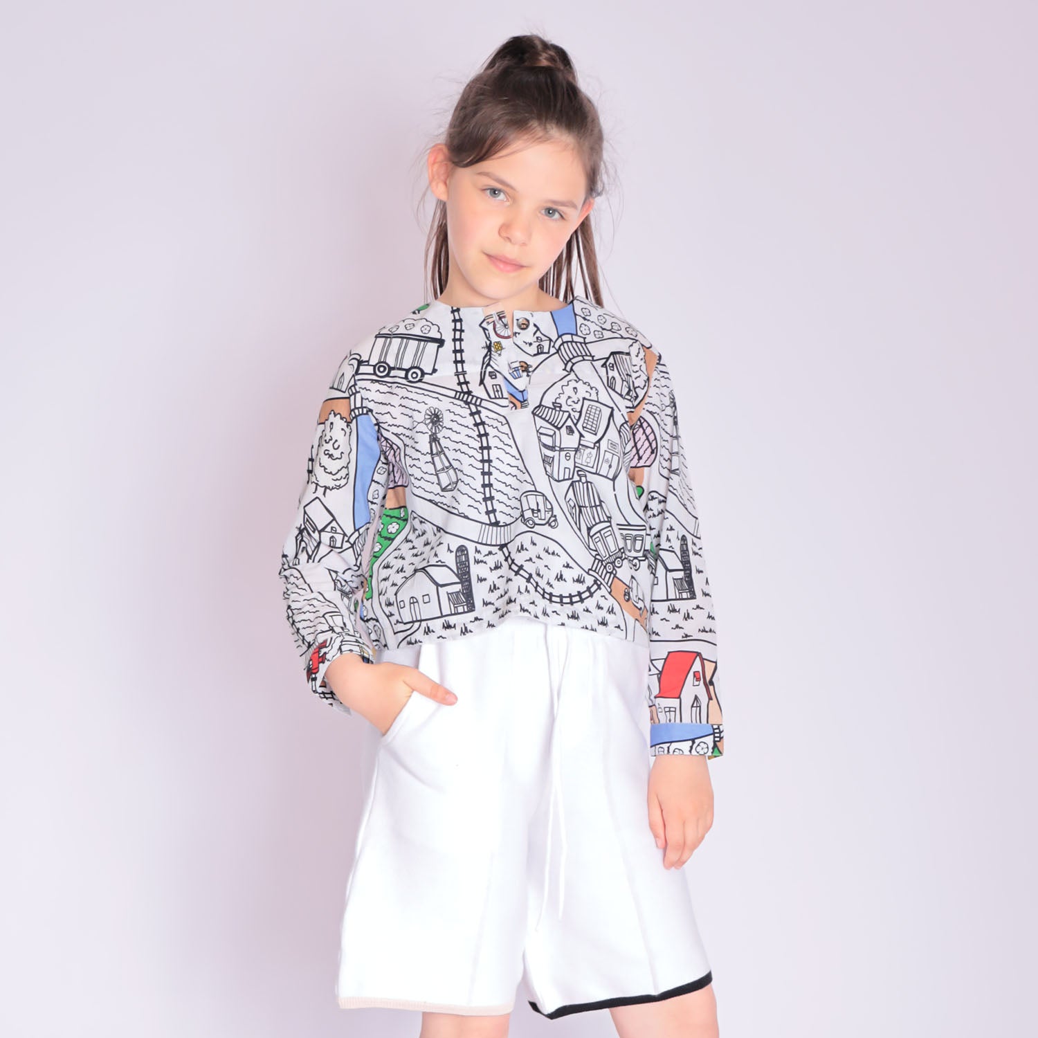 Infantium Victoria Bermuda Shorts Kinder-Shorts weiß Bio