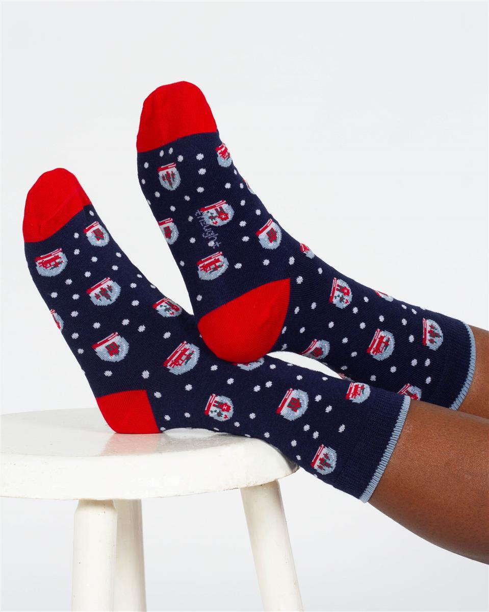 Thought Christmas Snowglobe Socks Socken navy 37-41