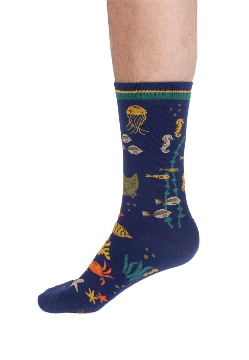 Marlowe Nature Under The Sea Socken cobalt blue 41-47 Bio-Baumwolle