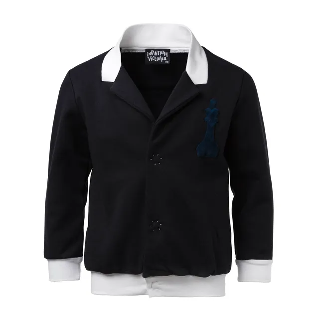 Infantium Victoria Black Sweat Blazer Kinderblazer schwarz Baumwolle