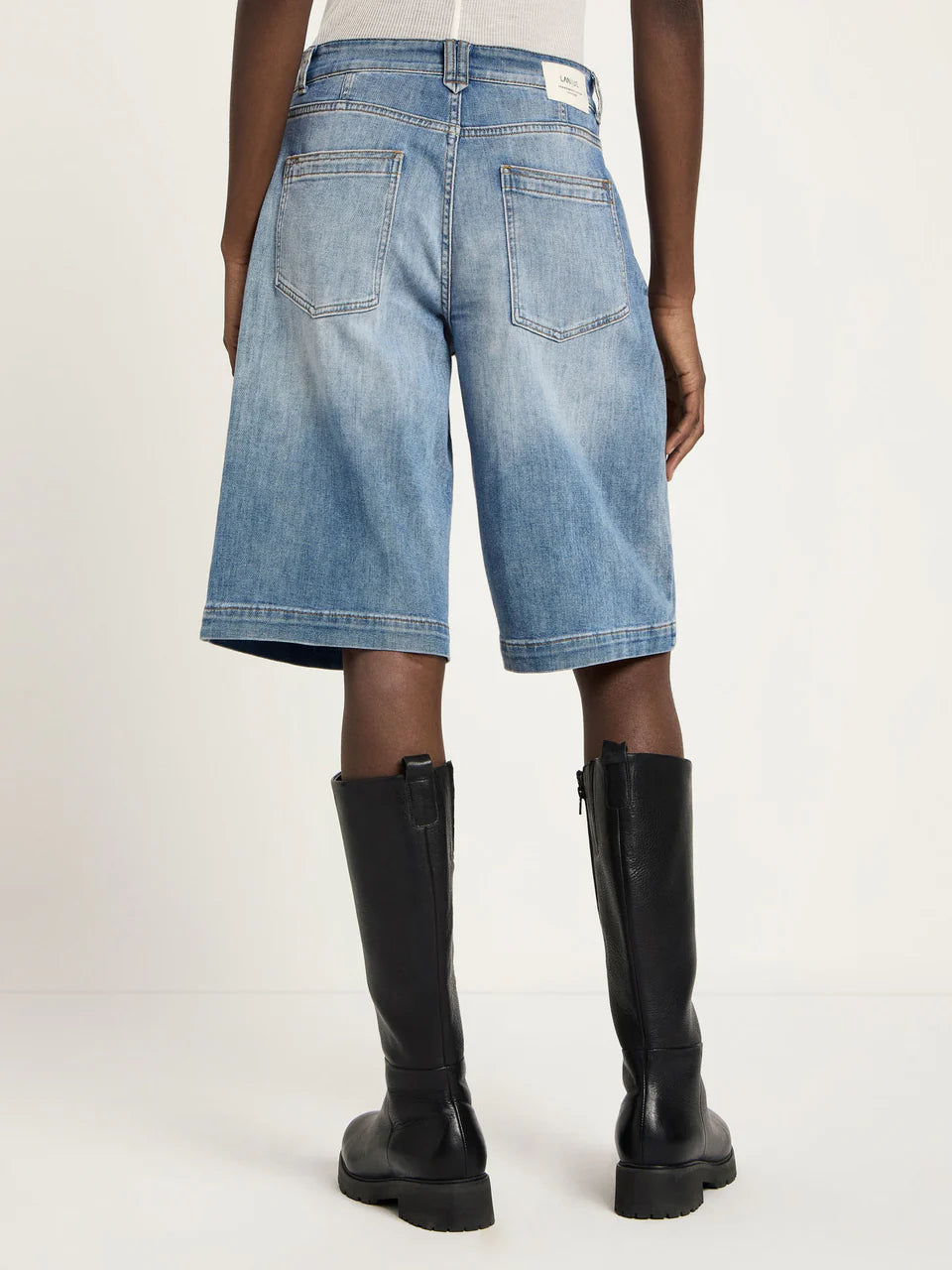 marlowe nature Jeans Bermuda Jeans Shorts stonewash blue denim Bio