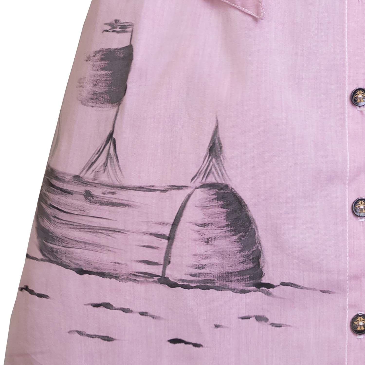 Infantium Victoria Safari Kleid Rosa Bio-Baumwolle handbemalt
