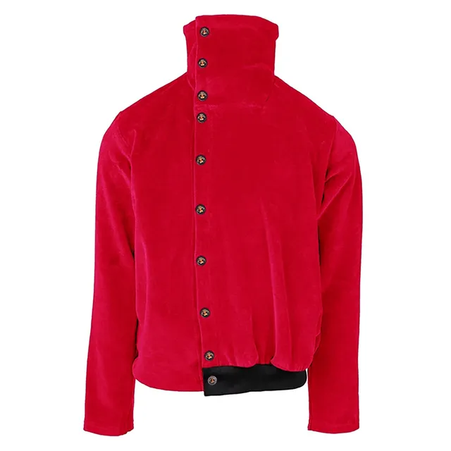 Infantium Victoria Red Velvet Shirt Bluse Rot Bio-Baumwolle