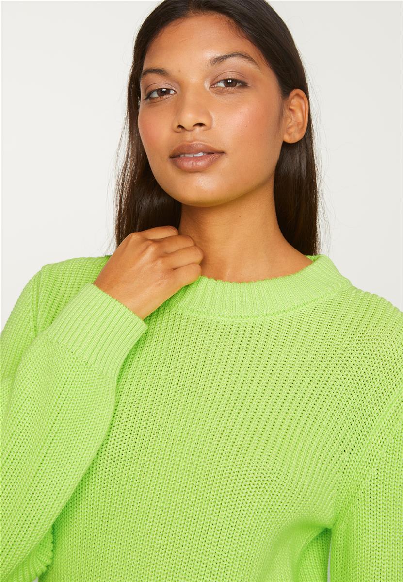 recolution Macrozamia Pullover lime green XS Bio-Baumwolle