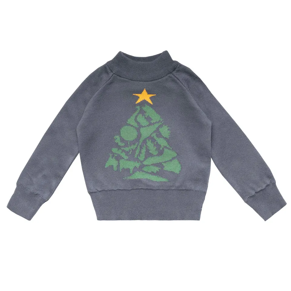 Infantium Victoria Grey Christmas Pullover grau 80