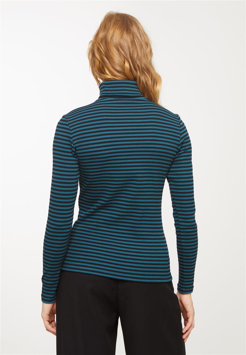 Marlowe Nature Liatris Stripes Longsleeve lake blue Bio-Baumwolle
