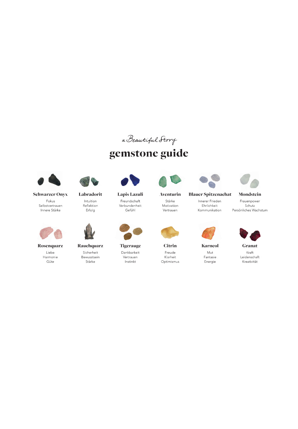 A Beautiful Story Gemstone Card Armband weiß/lila 15-22cm
