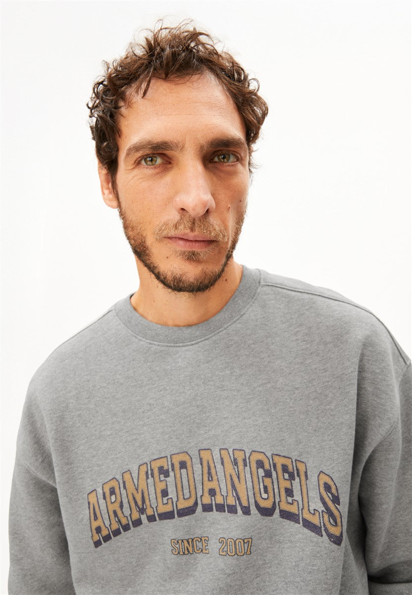 Armedangels Wordmark Relaxed Sweatshirt silver Bio