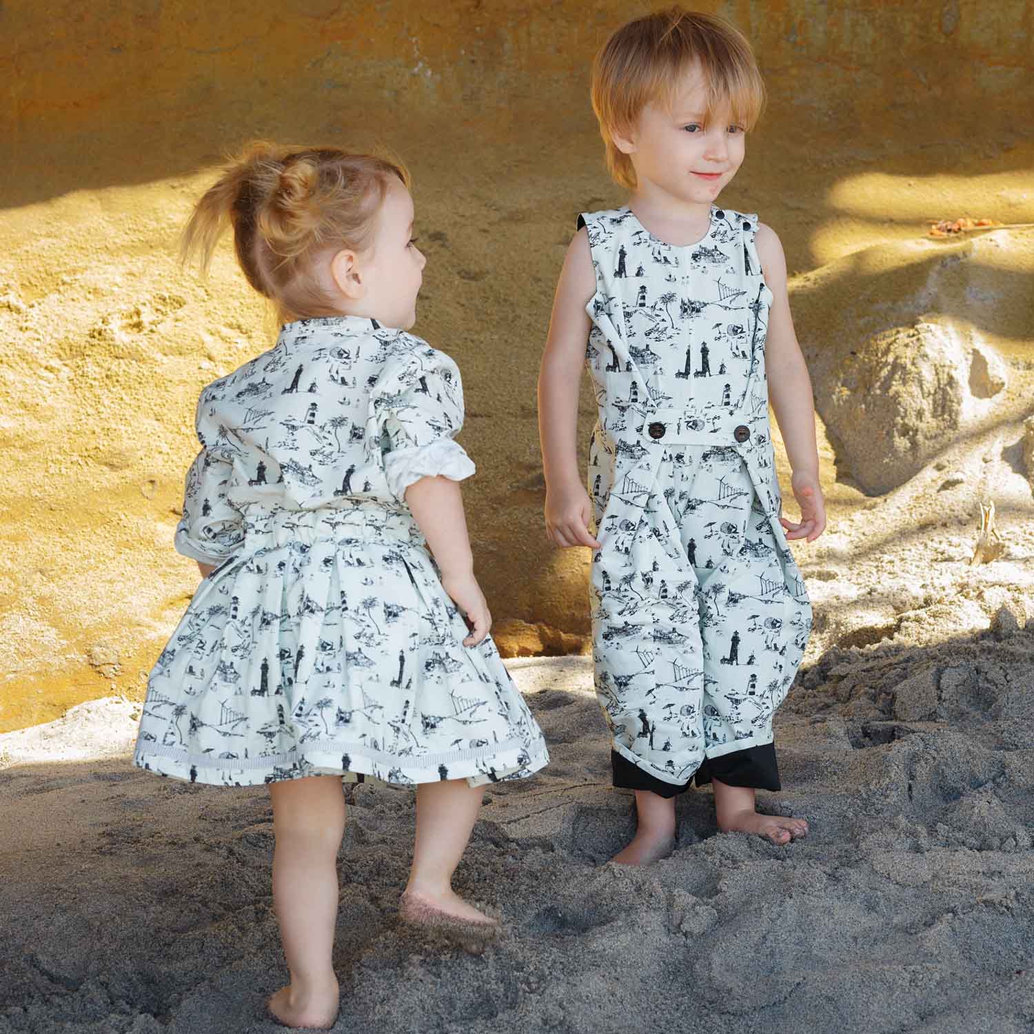 Infantium Victoria Pleated Baby Jumpsuit Overall Mint Baumwolle