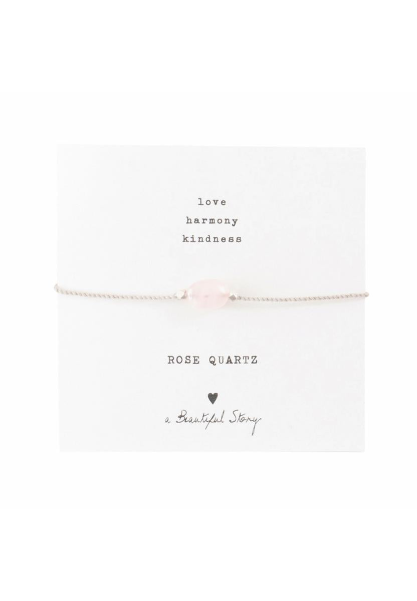 A Beautiful Story Gemstone Card Armband weiß/lila 15-22cm