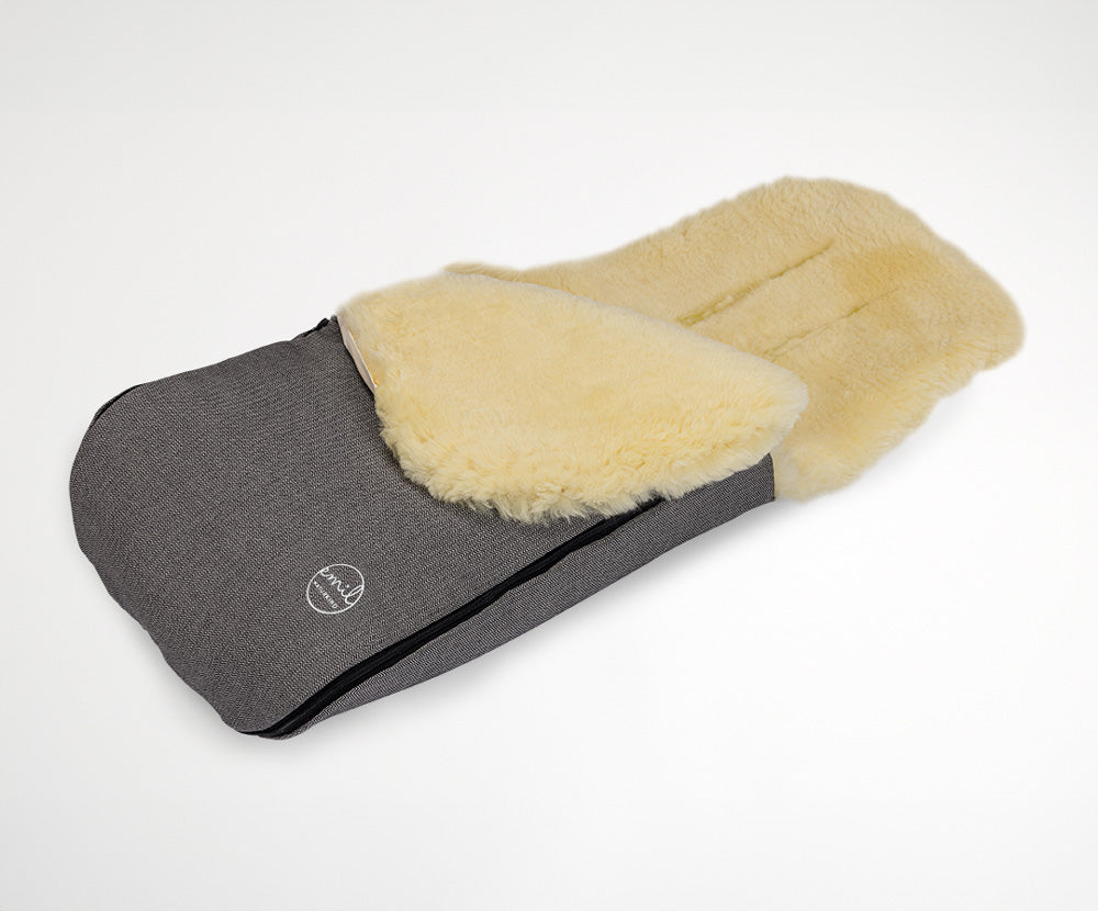 Naturkind Lammfell Fußsack EMIL Babyfußsack Cord Cognac