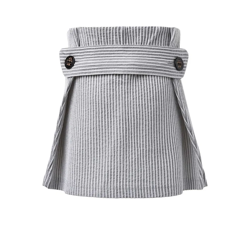 Infantium Victoria Belted Skirt Rock grau 104 Baumwolle Gürtel