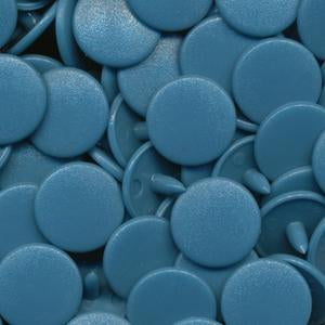 Kam Plastic Snaps 20 Druckknöpfe B27 Stahlblau matt 50 Sets