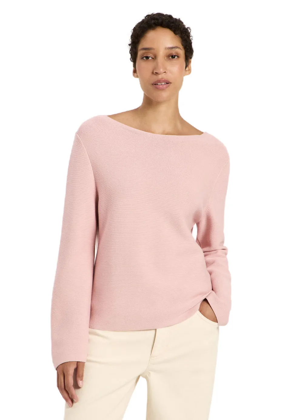 Marlowe Nature U-Boot Pullover Bio-Baumwolle rose