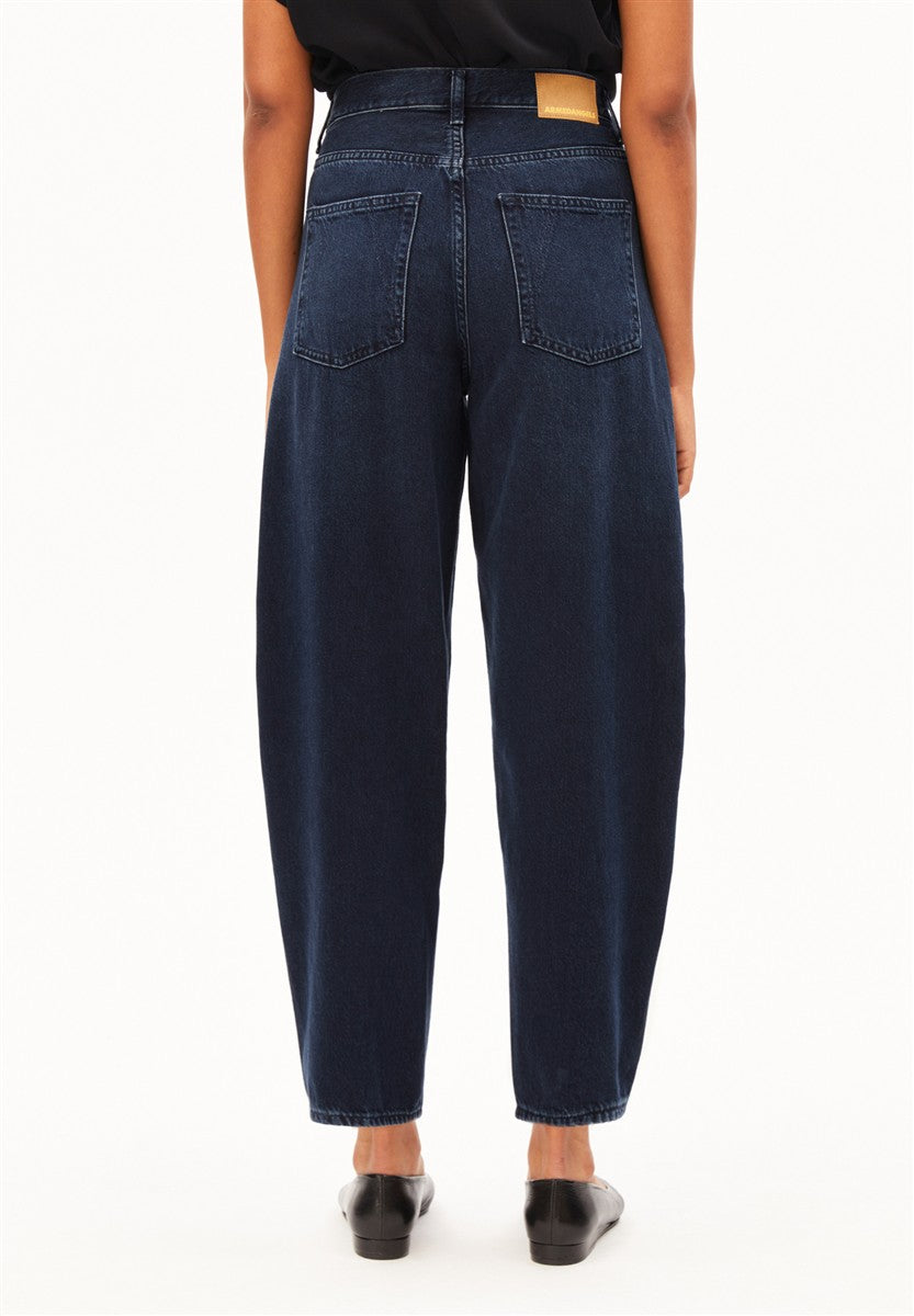 marlowe nature Baarly High Waist Barrel Jean fluid ink Bio
