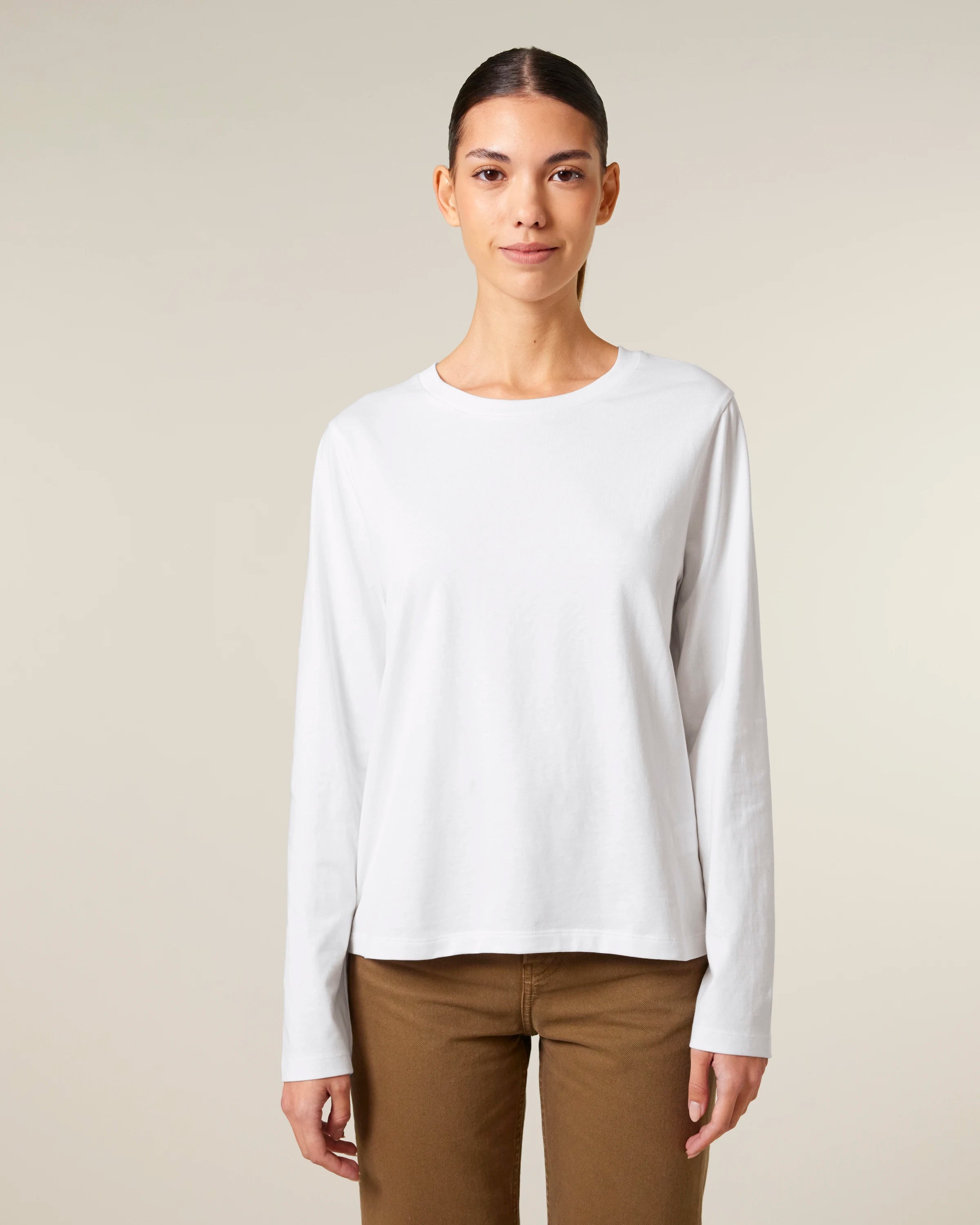 Stanley Stella Muser Langarmshirt White Bio-Baumwolle