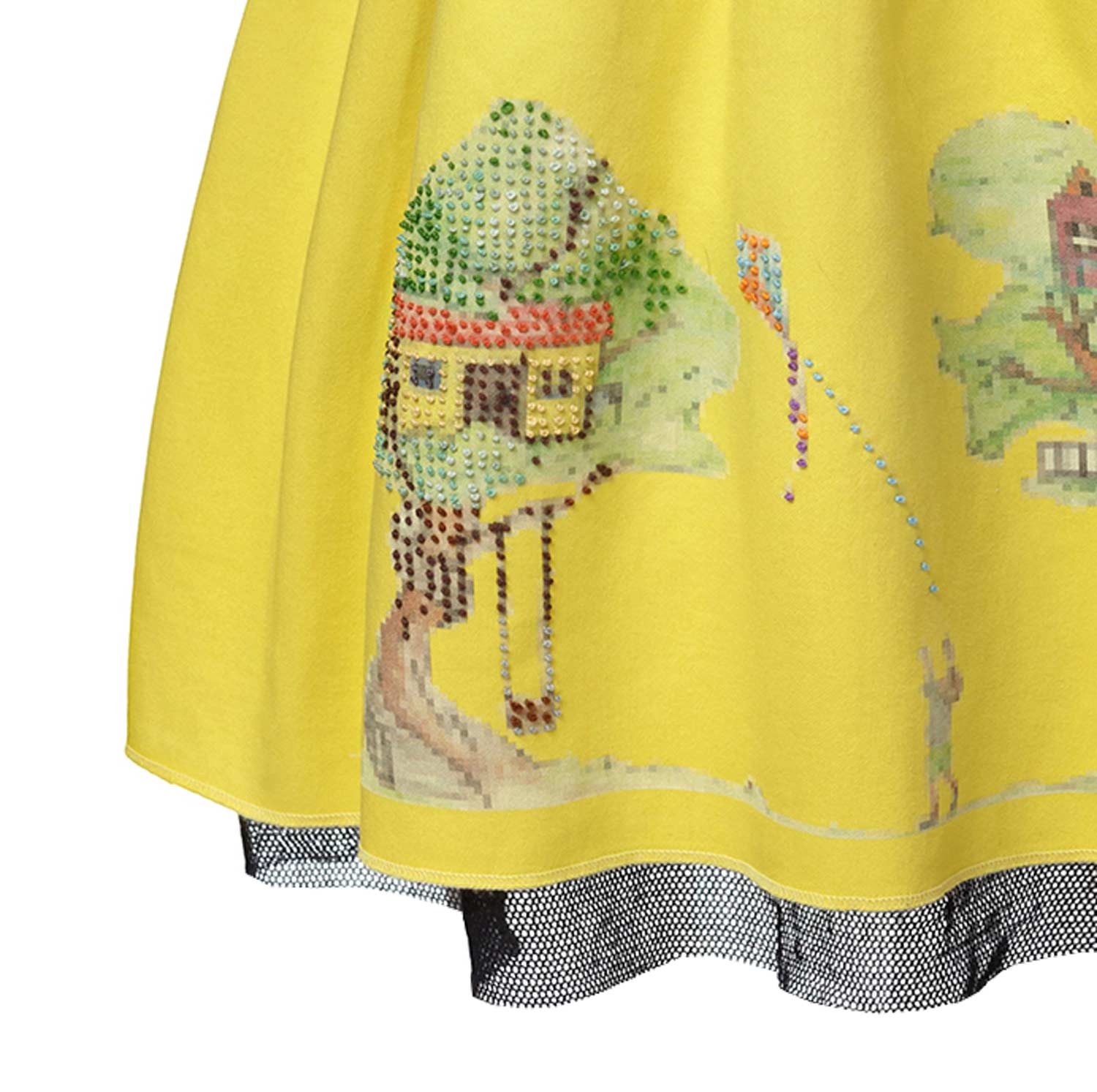 Infantium Victoria Dresses Mädchenkleid Gelb bestickt Baumwolle