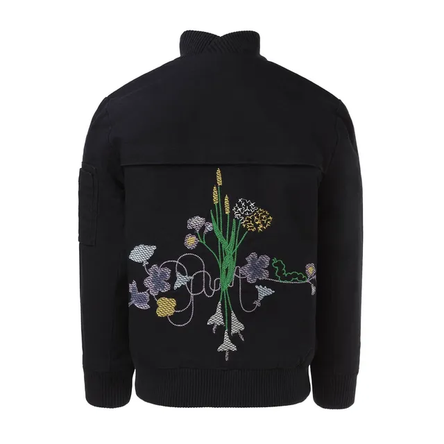 Infantium Victoria Bomberjacke Schwarz Stickerei 80 Preloved
