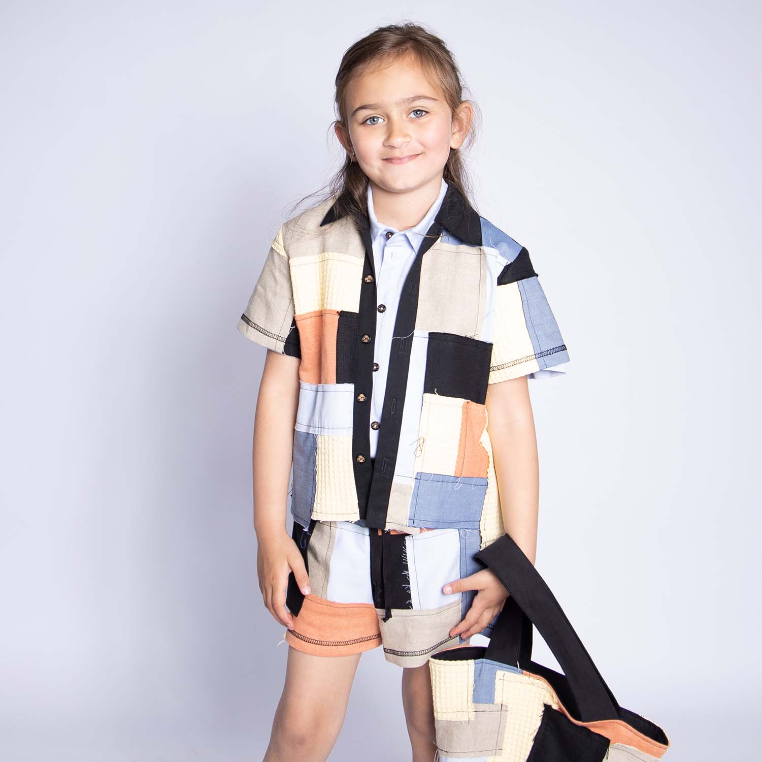 Infantium Victoria Patchwork Hemd Kinder Bio-Baumwolle Hanf