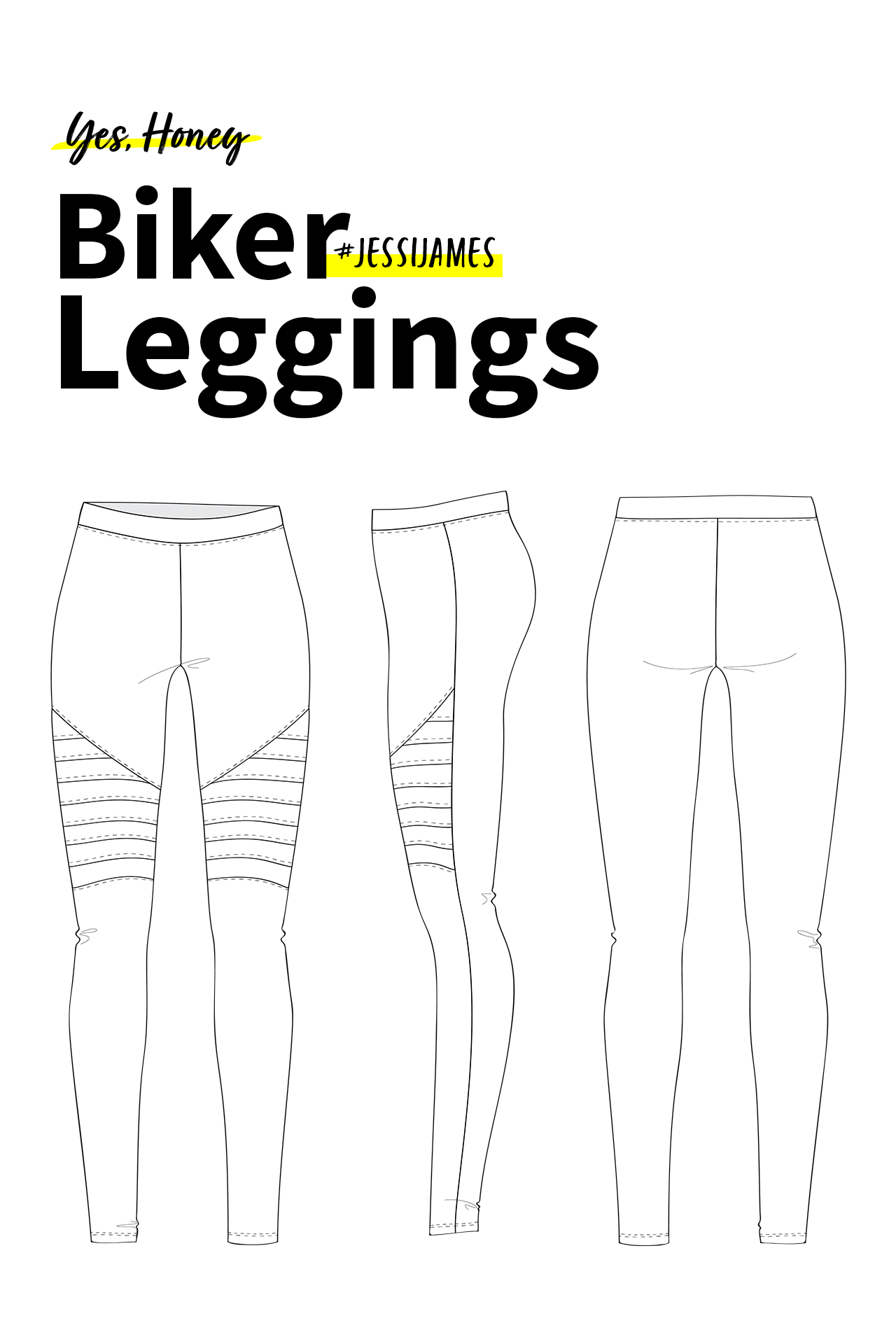Yes, Honey #jessijames Biker Leggings Schnittmuster