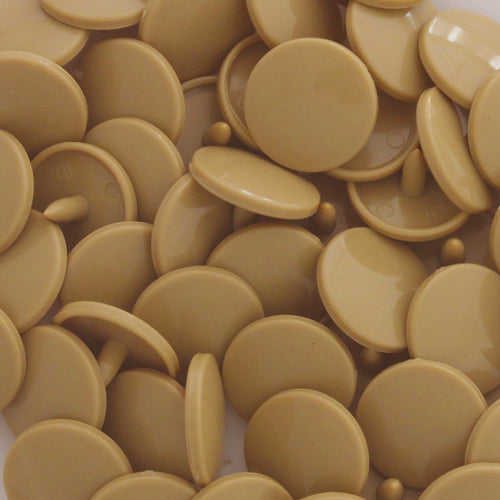 Kam Snaps Plastic Snaps D342 Druckknöpfe Braun 50 Sets glänzend