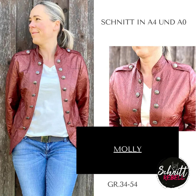 Schnittrebell Molly Gr. 34-54 Ebook Blazer Military Damen