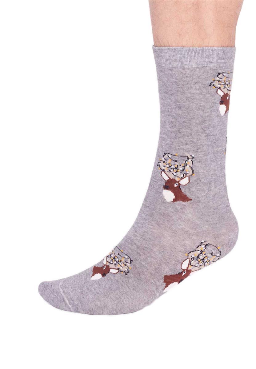 marlowe nature Celyn Christmas Stag Socks bright red 41-46