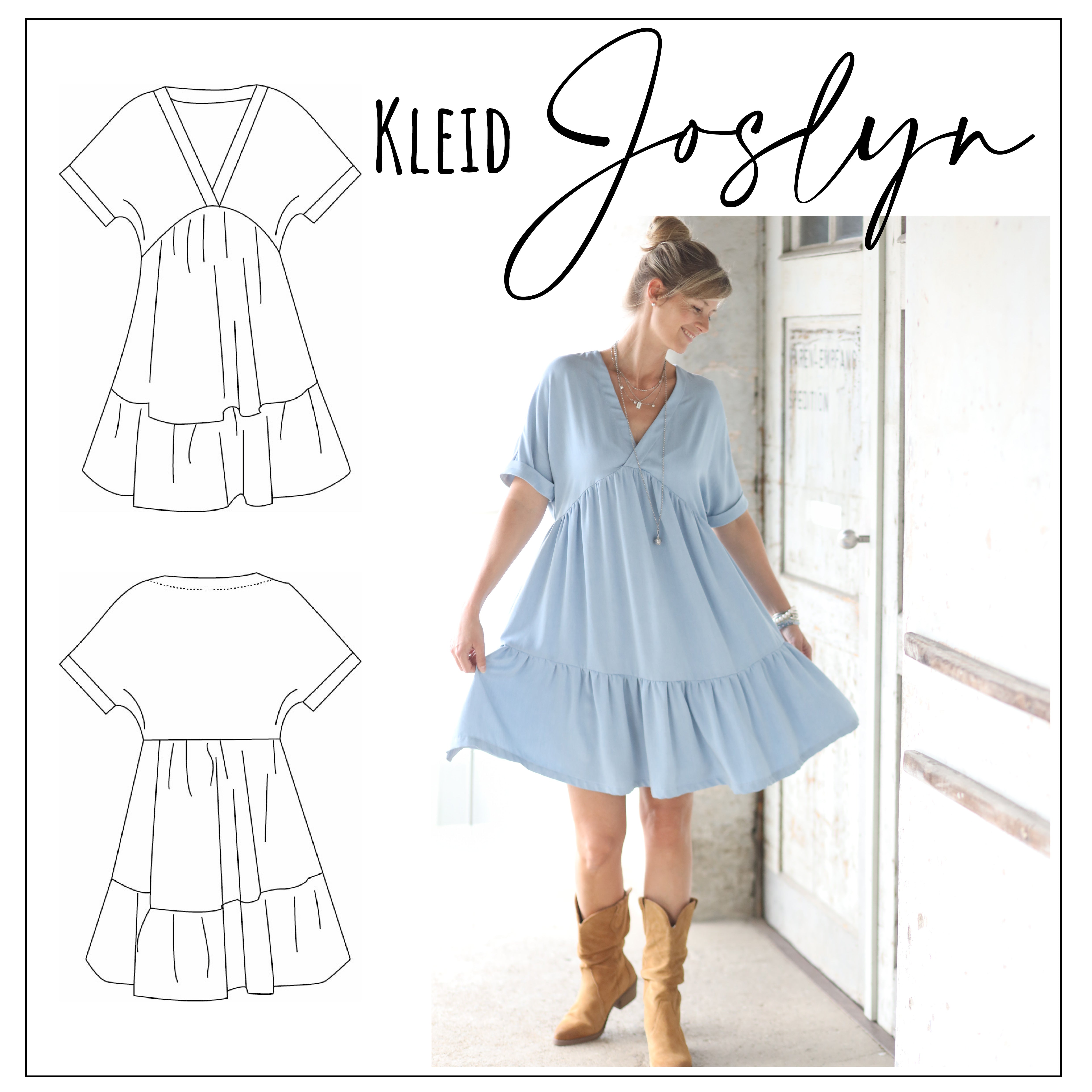 Moeve Design Kleid Joslyn Gr. 32-52 Schnittmuster Sommerkleid