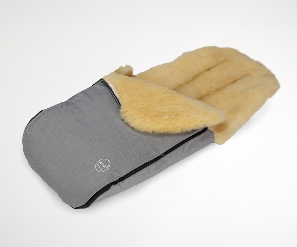 Naturkind Lammfell Fußsack EMIL Babyfußsack Cord Cognac