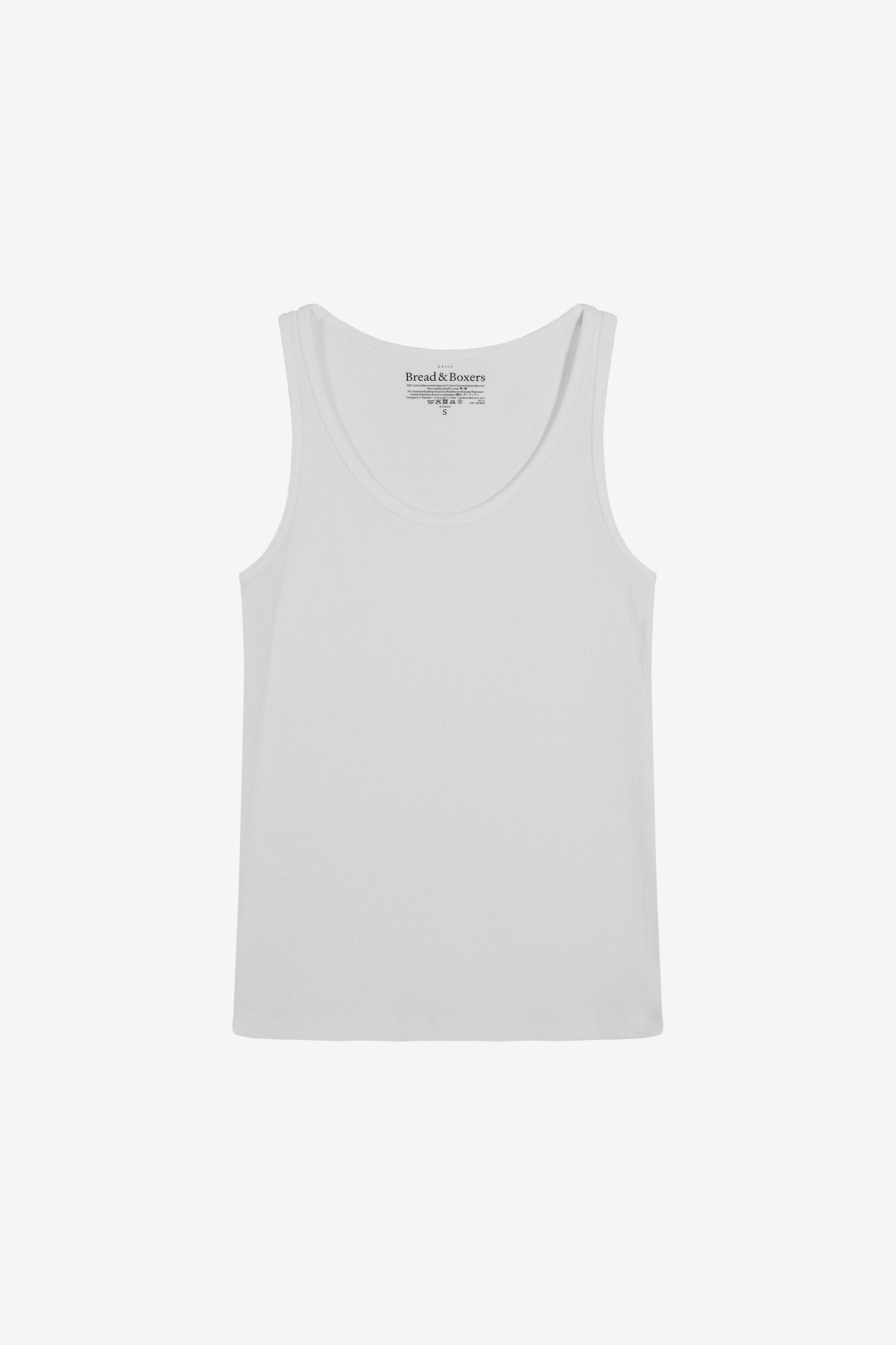 Marlowe Nature Tank Ribbed Rippentop Bio-Baumwolle black